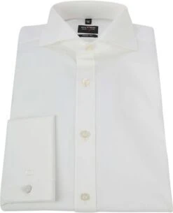 Olymp Body Fit Overhemd Dubbelmanchet Ecru -Kleding Kortings Winkel 12580 6