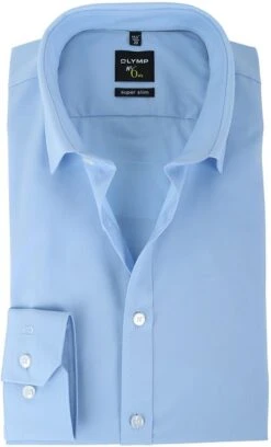 OLYMP No'6 Six Skinny Fit Overhemd Blauw