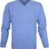 William Lockie Pullover Lamswol V Surf Mid Blue -Kleding Kortings Winkel 2625 4