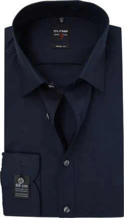 OLYMP Level Five Overhemd SL7 Body-Fit Navy