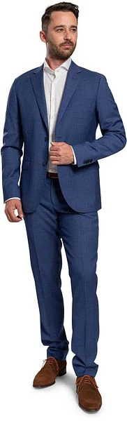 Suitable Kostuum Lucius Wol Blauw