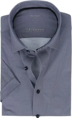 OLYMP KM Overhemd Luxor 24/Seven MF Marine Blauw -Kleding Kortings Winkel 69126 1 1
