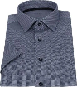 OLYMP KM Overhemd Luxor 24/Seven MF Marine Blauw -Kleding Kortings Winkel 69126 3 1