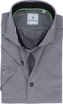 Blue Industry KM Overhemd Strepen Blauw -Kleding Kortings Winkel 69131 1 1