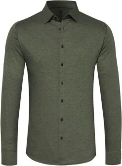 Desoto Overhemd Strijkvrij Modern Kent Donkergroen -Kleding Kortings Winkel 70459 1 1