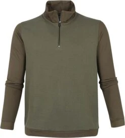 Suitable Prestige Haco Pullover Half Zip Olijfgroen