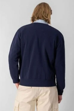 Champion Sweater Script Donkerblauw Logo -Kleding Kortings Winkel 72065 5