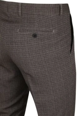 Suitable Pantalon Jersey Ruit Bruin -Kleding Kortings Winkel 72344 3