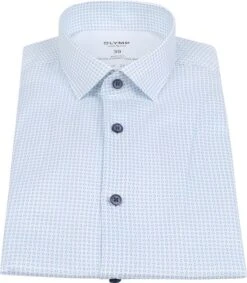 OLYMP Overhemd Level 5 24/Seven Print Wit -Kleding Kortings Winkel 72630 1