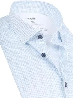 OLYMP Overhemd Level 5 24/Seven Print Wit -Kleding Kortings Winkel 72630 2 1