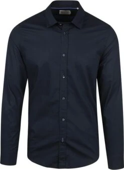 Scotch And Soda Slim-Fit Overhemd Donkerblauw
