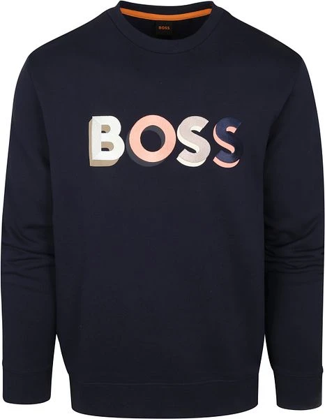 Hugo Boss Trui Logo Donkerblauw