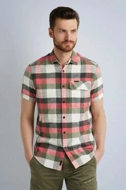 PME Legend Overhemd Roze Geruit -Kleding Kortings Winkel 73767 4 1