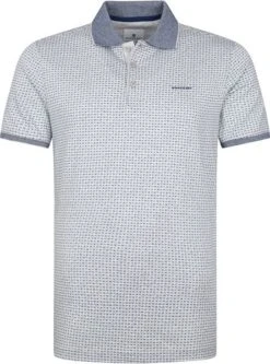 State Of Art Polo Print Grijs Blauw