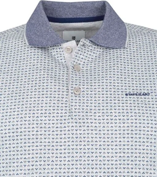 State Of Art Polo Print Grijs Blauw - Afbeelding 3