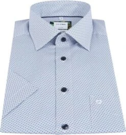 OLYMP Korte Mouwen Overhemd Luxor Blauw -Kleding Kortings Winkel 73989 3 1