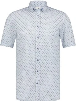 State Of Art Overhemd Shortsleeve Blauw Print
