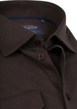 Ledub Tricot Overhemd Donkerbruin -Kleding Kortings Winkel 74328 2 1