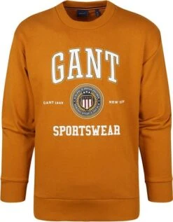 Gant Sweater O-Hals Okergeel -Kleding Kortings Winkel 74462 3 1