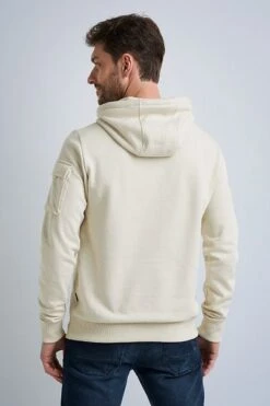 PME Legend Hoodie Brushed Fleece Lichtbeige -Kleding Kortings Winkel 74544 4