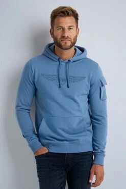 PME Legend Hoodie Brushed Fleece Blauw -Kleding Kortings Winkel 74545 3 1