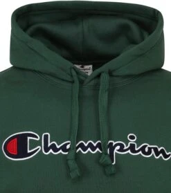 Champion Hoodie Logo Donkergroen -Kleding Kortings Winkel 74877 2