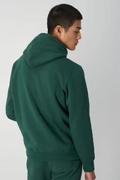 Champion Hoodie Logo Donkergroen -Kleding Kortings Winkel 74877 4