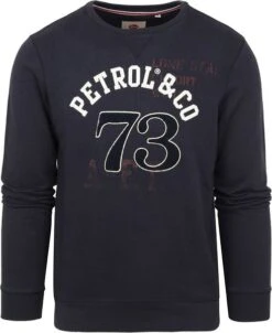 Petrol Sweater Logo Donkerblauw
