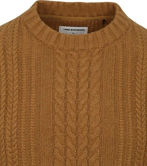 No-Excess No Excess Pullover Mix Wol Gebreid Bruin - Afbeelding 4