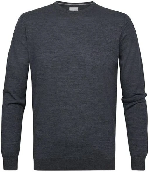 Profuomo Pullover Merinowol Antraciet - Afbeelding 3