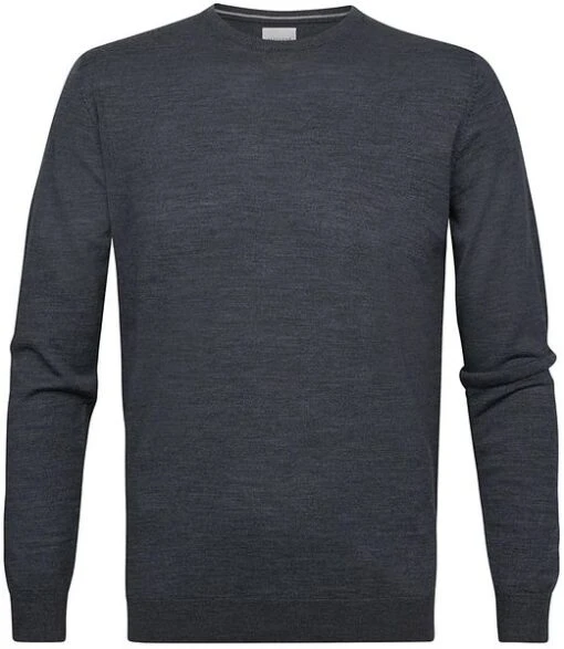 Profuomo Pullover Merinowol Antraciet