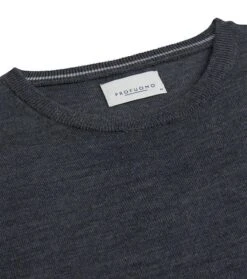 Profuomo Pullover Merinowol Antraciet -Kleding Kortings Winkel 75181 2 1