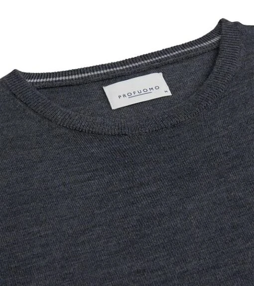 Profuomo Pullover Merinowol Antraciet - Afbeelding 4