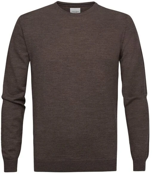 Profuomo Pullover Merinowol Taupe