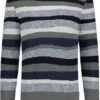 State Of Art Jacquard Trui Streep Grijs -Kleding Kortings Winkel 75274 1