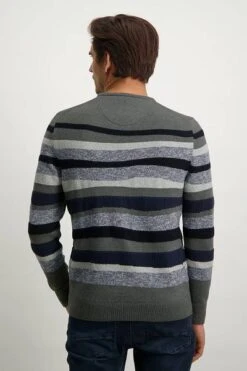 State Of Art Jacquard Trui Streep Grijs -Kleding Kortings Winkel 75274 4