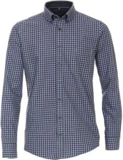Casa Moda Overhemd Geruit Blauw