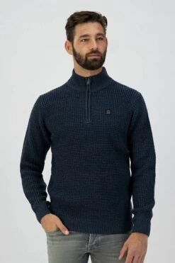 Dstrezzed Half Zip Trui Donkerblauw -Kleding Kortings Winkel 75702 2 1
