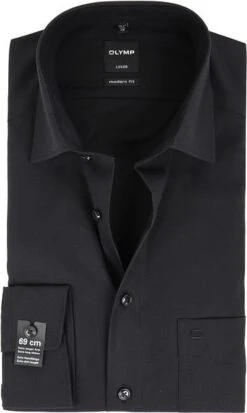 OLYMP Luxor Shirt SL7 MF Zwart -Kleding Kortings Winkel 7571 4 1