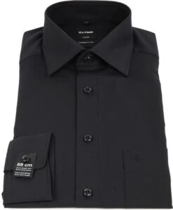 OLYMP Luxor Shirt SL7 MF Zwart -Kleding Kortings Winkel 7571 6