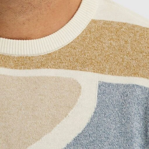PME Legend Trui Intarsia Beige - Afbeelding 2