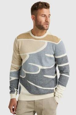 PME Legend Trui Intarsia Beige -Kleding Kortings Winkel 75891 5