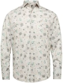 Vanguard Overhemd Bloemen Beige