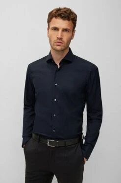 Hugo Boss Hank Zwart Overhemd -Kleding Kortings Winkel 76147 2 1