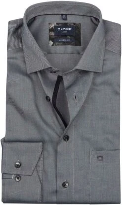 Olymp Luxor Overhemd Modern-Fit Antraciet -Kleding Kortings Winkel 76200 1 1