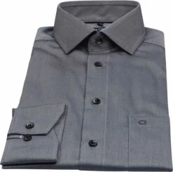 Olymp Luxor Overhemd Modern-Fit Antraciet -Kleding Kortings Winkel 76200 3 1