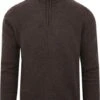 Suitable Half Zip Trui Wol Blend Bruin -Kleding Kortings Winkel 76321 1