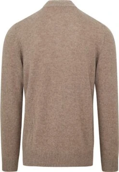 Suitable Half Zip Trui Wol Blend Beige -Kleding Kortings Winkel 76322 3