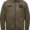 PME Legend Leer Summer Hudson 2.0 Bomber Khaki -Kleding Kortings Winkel 76837 1