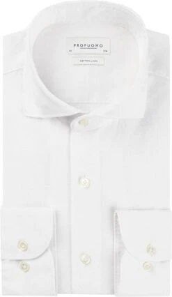 Profuomo Linnen Overhemd Wit -Kleding Kortings Winkel 76956 1 1